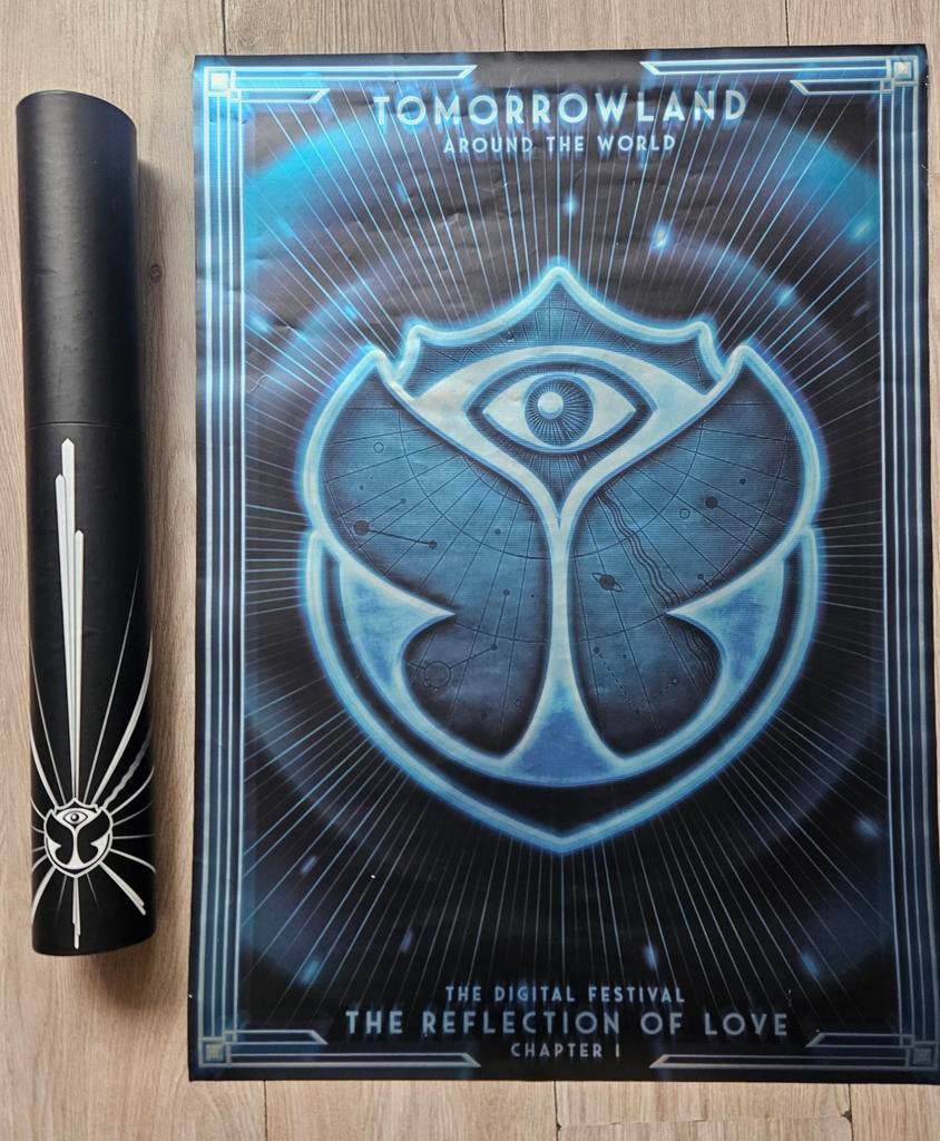 Tomorrowland Poster The Reflection of Love Chapter I, Ophalen of Verzenden, Zo goed als nieuw, Poster, Artwork of Schilderij