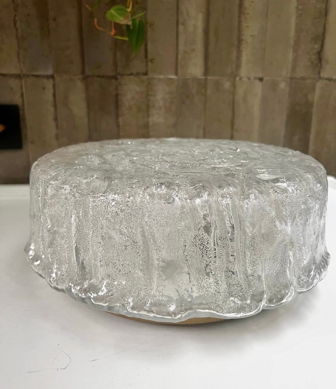 Glashütte Limburg plafonniere “ Iceglass”, Glashütte Limburg, Zo goed als nieuw, Glashütte Limburg, Glashütte Limburg