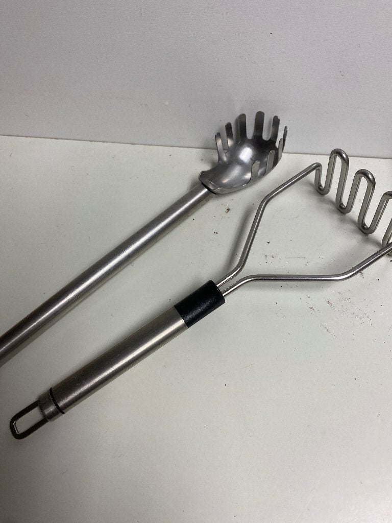 RVS Spaghettilepel en Aardappelstamper, Overige typen, Ophalen of Verzenden, Metaal, Overige merken