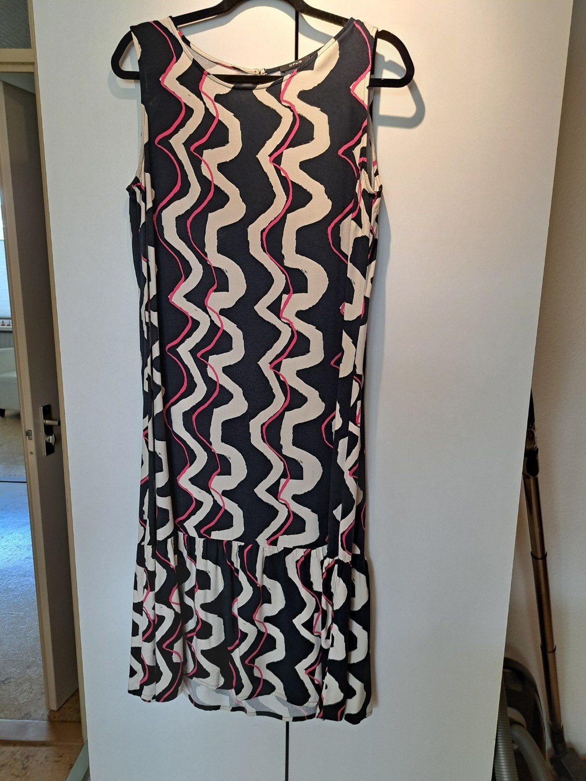 Opus lange jurk maat 40 in blauw/crème/roze, Maat 38/40 (M), Blauw, Ophalen of Verzenden, Zo goed als nieuw