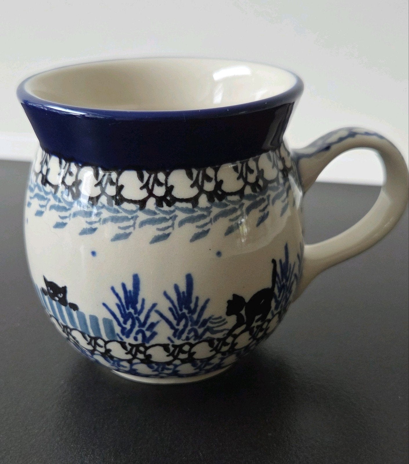 Bunzlau Castle Boerenmok 240ml Poezen Pools keramiek nieuw, Huis en Inrichting, Keuken | Servies, Overige merken, Keramiek, Nieuw
