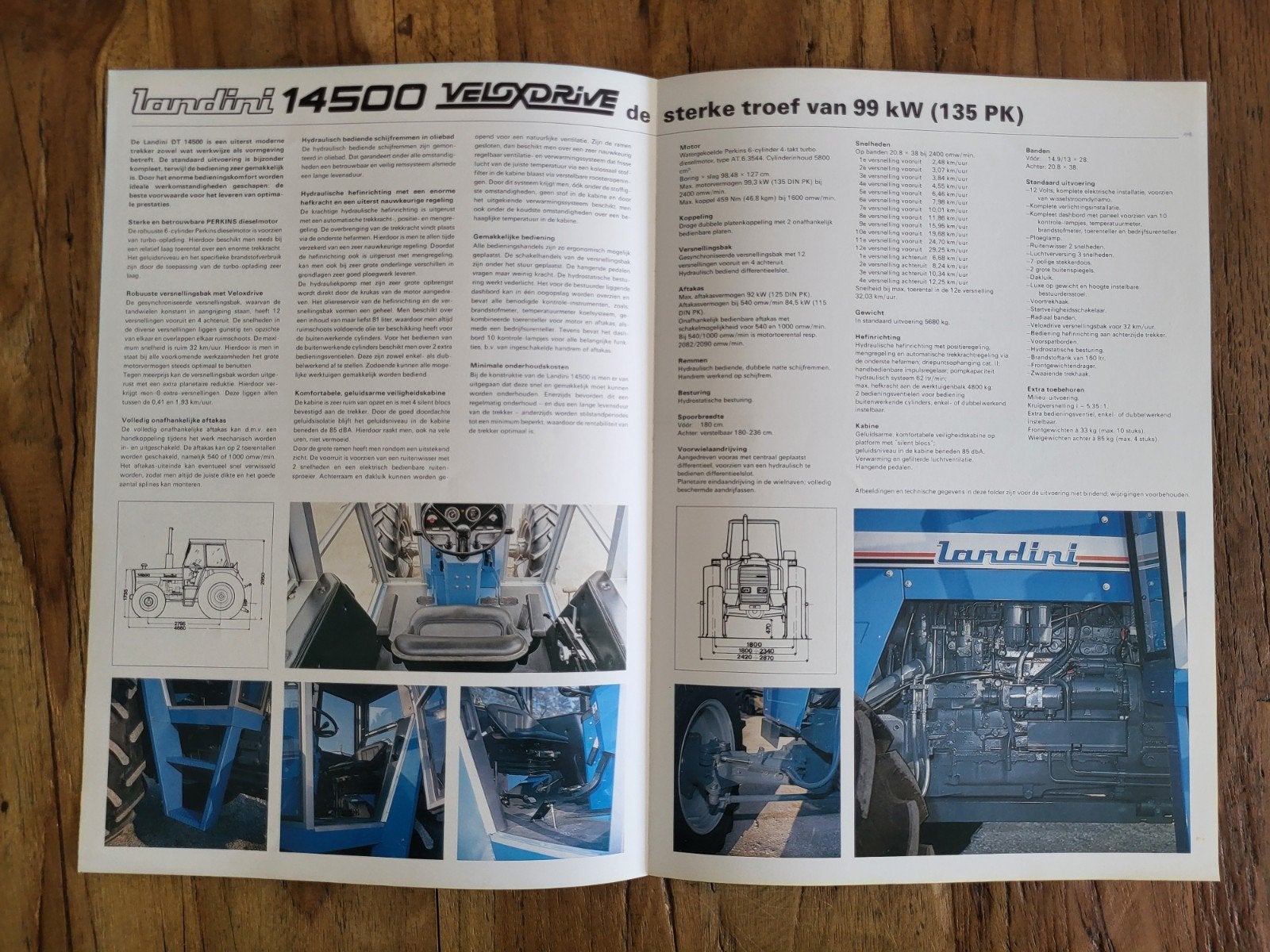 tractor folder Landini 14500 turbo, Ophalen of Verzenden, Zo goed als nieuw