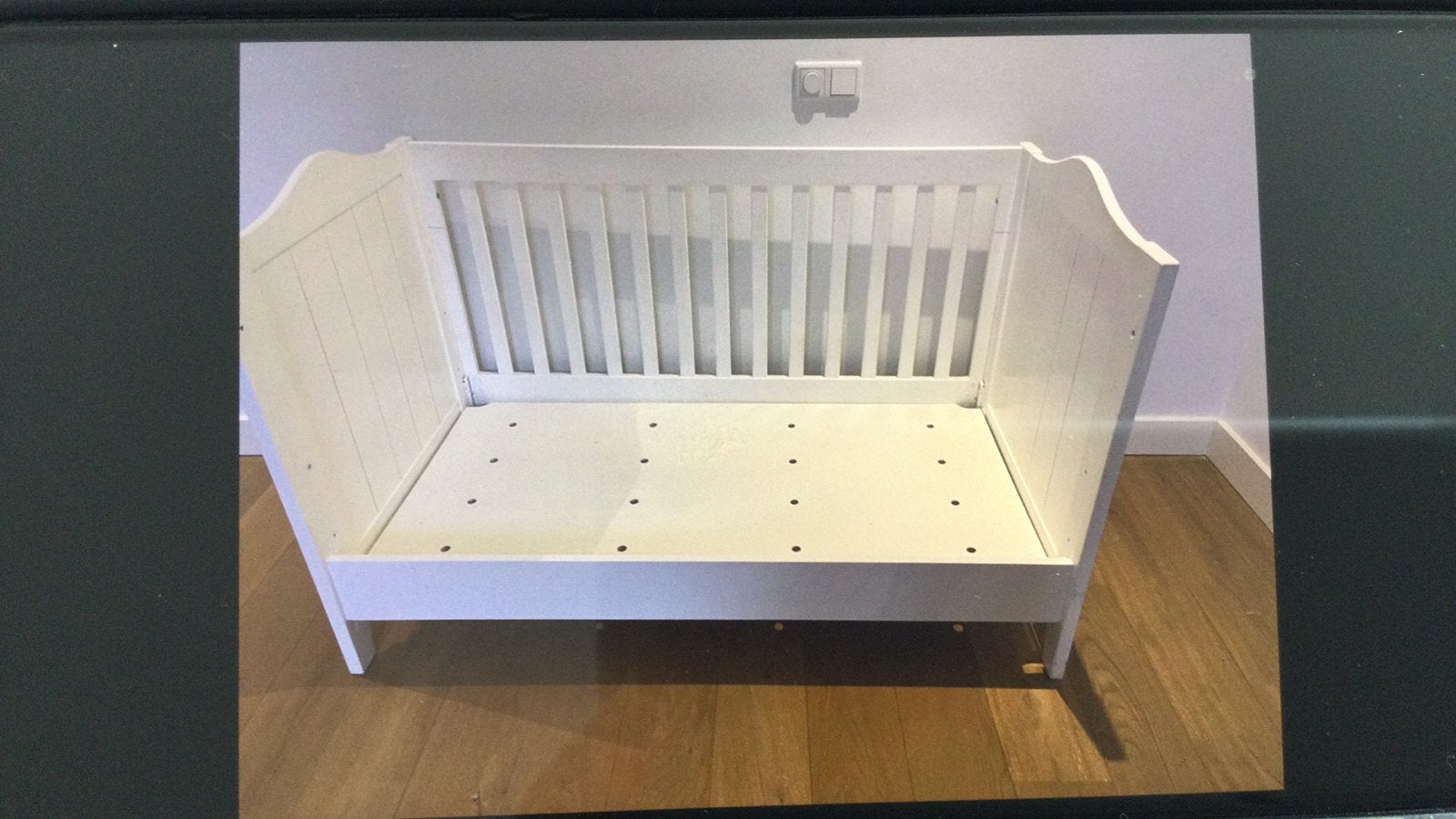 Mooi volledig houten Amerikaans babybedje/ juniorbed/ leesba, Ophalen of Verzenden, Zo goed als nieuw, Overige typen