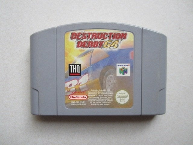 Destruction Derby N64 Nintendo 64, 1 speler, Racen en Vliegen, Ophalen of Verzenden, Zo goed als nieuw