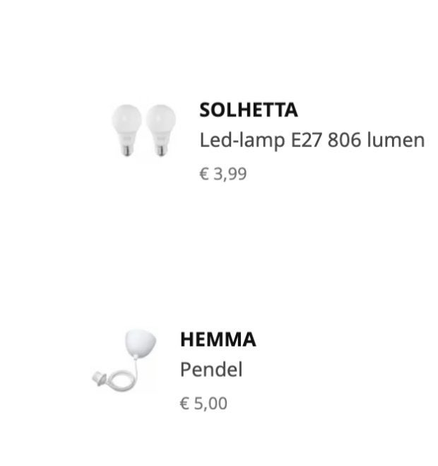 Ikea lights and lamp shade, Ophalen of Verzenden