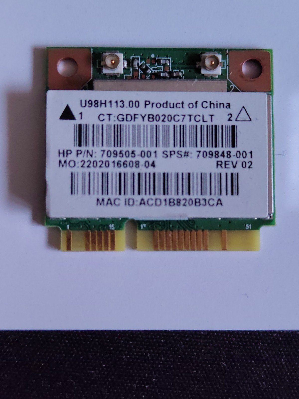 HP Realtek RTL8188EE WLAN-kaart (709505-001), Computers en Software, Ophalen, Gebruikt