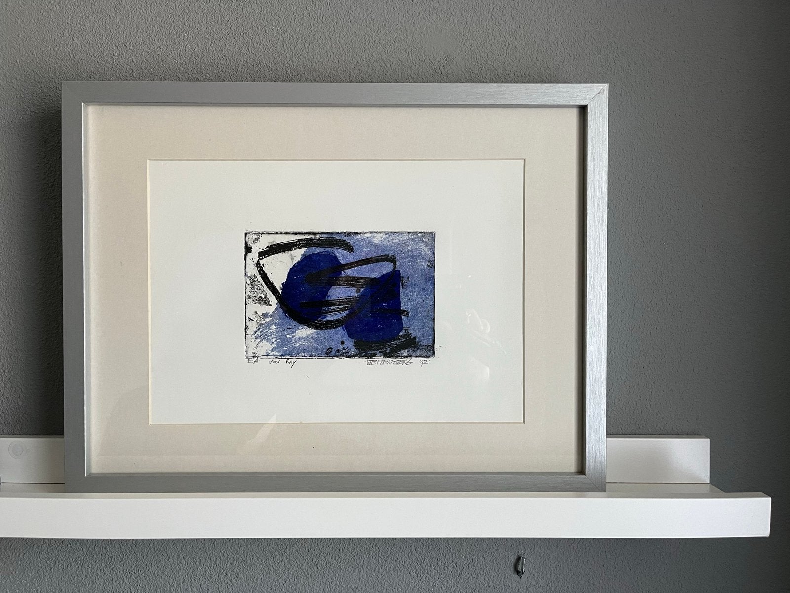 Siebrand Weitenberg - Abstracte Ets  (1992), Antiek en Kunst, Ophalen of Verzenden, Ets, Gesigneerd, 1950 - 1999