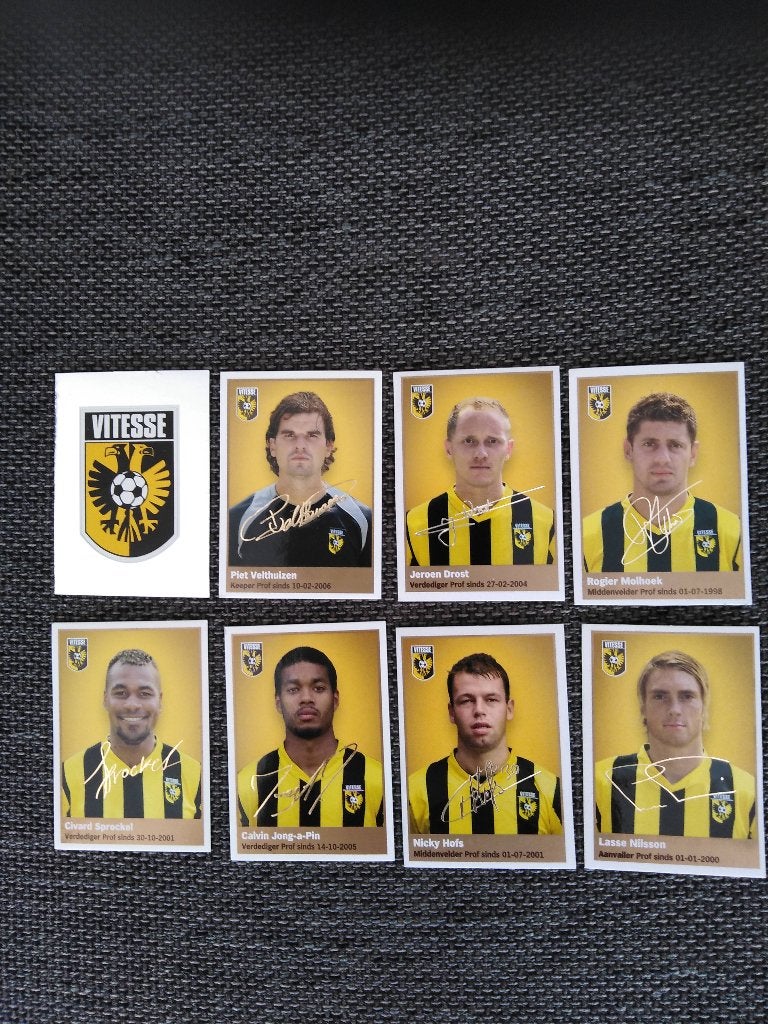 8 plaatjes - Vitesse, Verzamelen, Ophalen, Zo goed als nieuw, Vitesse, Poster, Plaatje of Sticker