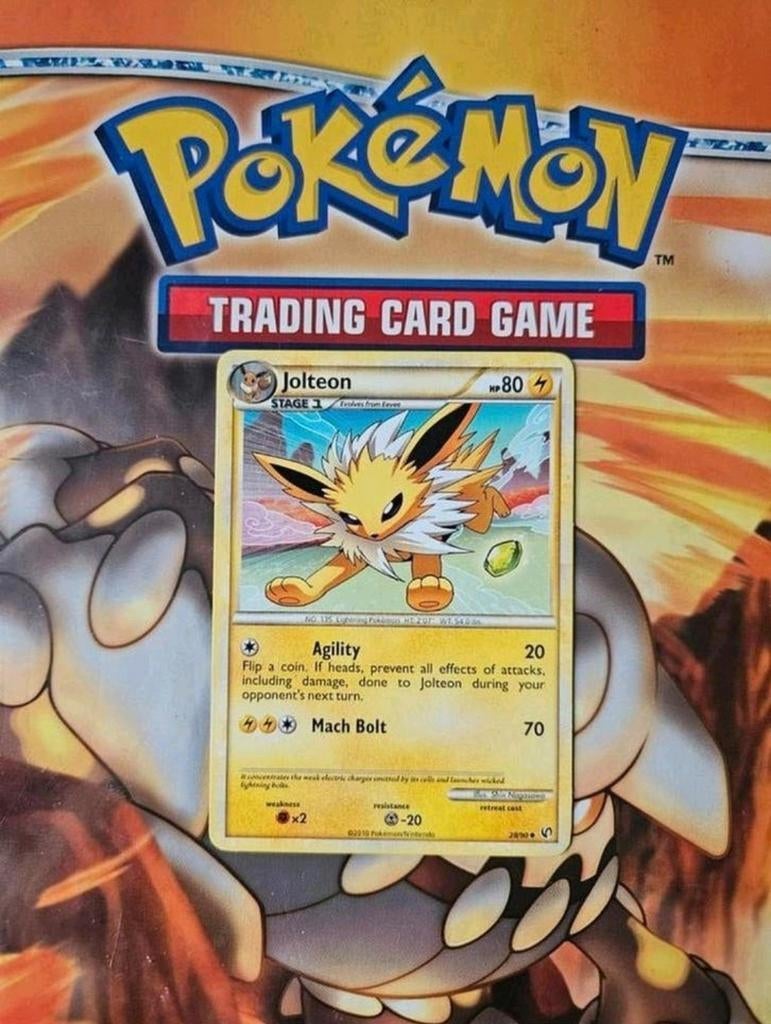 Jolteon 28/90 Heartgold&Soulsilver Undaunted Pokemon kaart, Ophalen of Verzenden, Gebruikt, Losse kaart