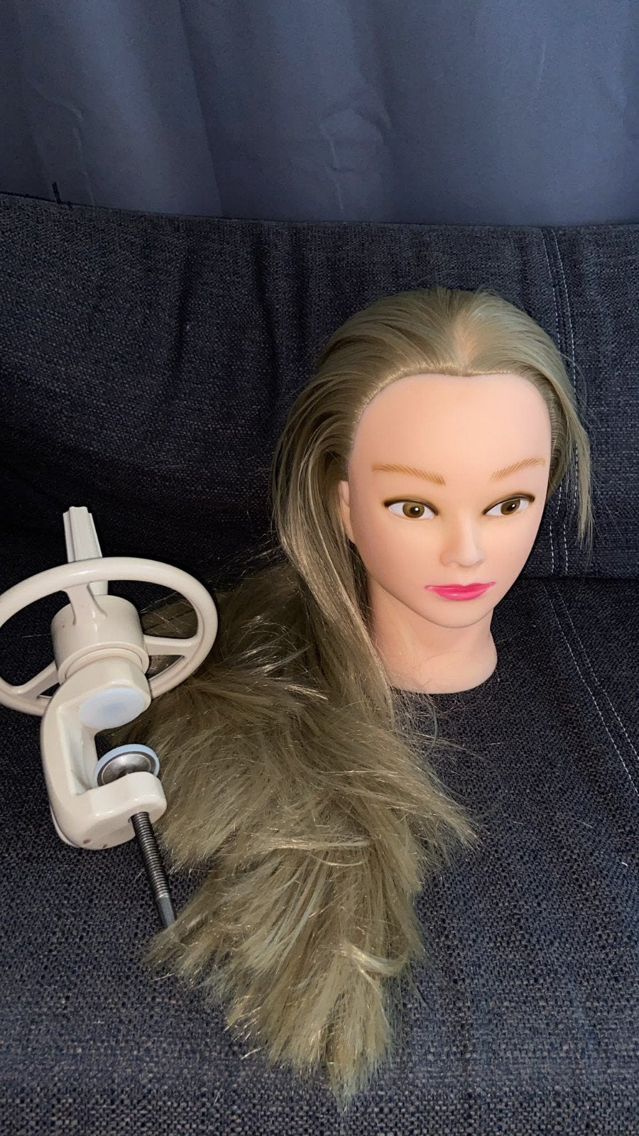 Oefenhoofd met tafelklem - ideaal voor haarstyling, Ophalen, Gebruikt, Overige typen
