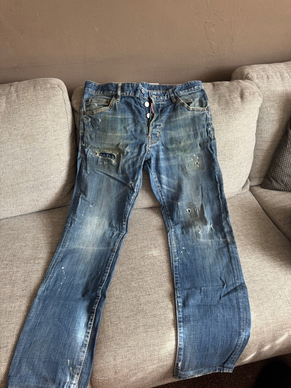 Dsquared2 Jeans origineel - Blauw - Maat 46, Ophalen of Verzenden, Gedragen, Blauw, Overige jeansmaten