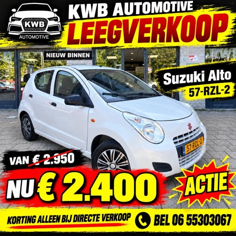 Suzuki Alto 1.0 Cool 5-deurs | Airco | Nieuwe koppeling | Be, Auto's, Euro 5, Gebruikt, 200 kg, 4 stoelen