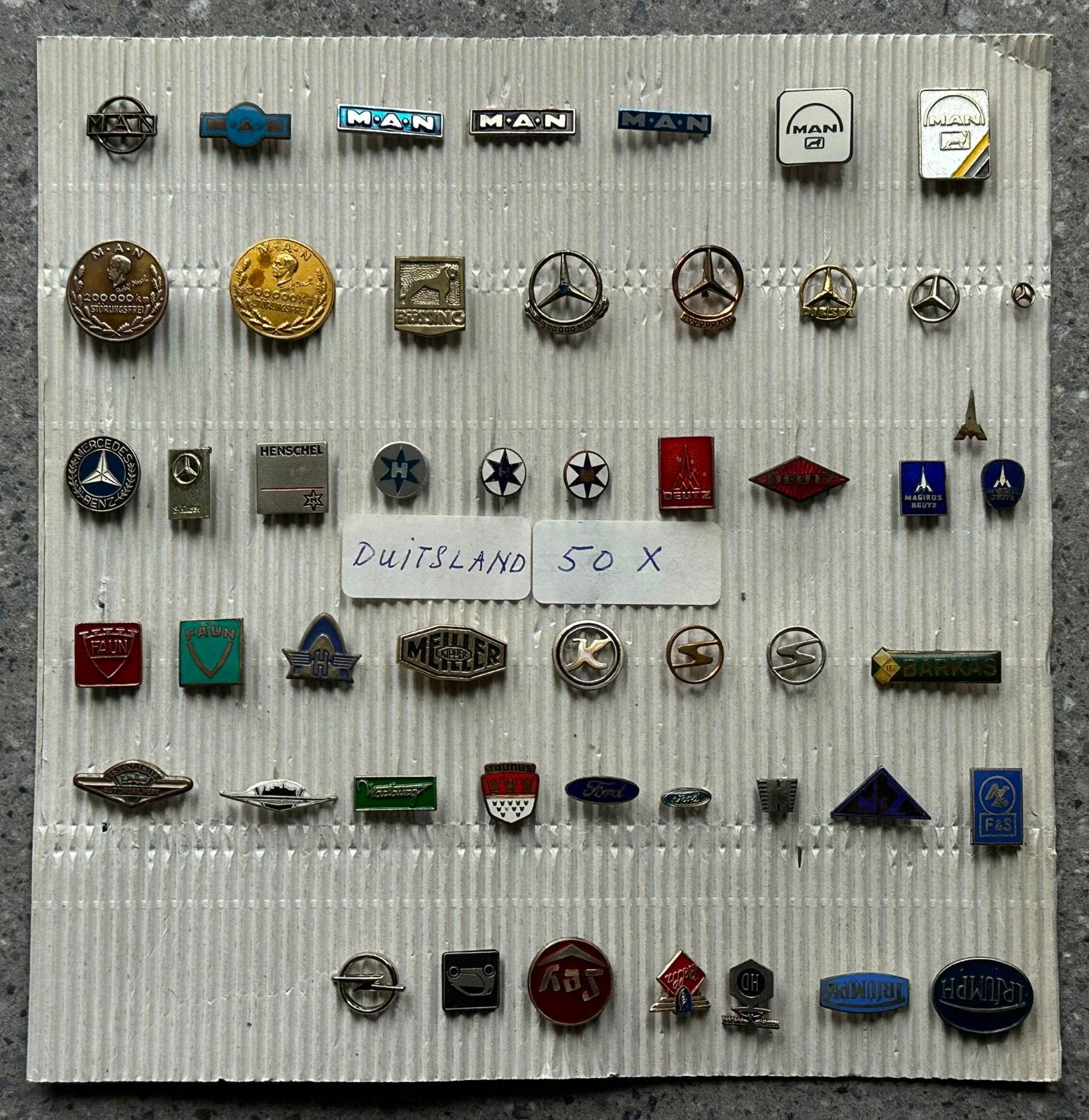 50x Duitse automerk spelden, Verzamelen, Ophalen of Verzenden, Gebruikt, Merk, Speldje of Pin