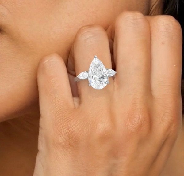 Nieuwe 14k witgouden ring met grote diamant van 6 karaat!, Nieuw, Ophalen of Verzenden, 17 tot 18, Met edelsteen