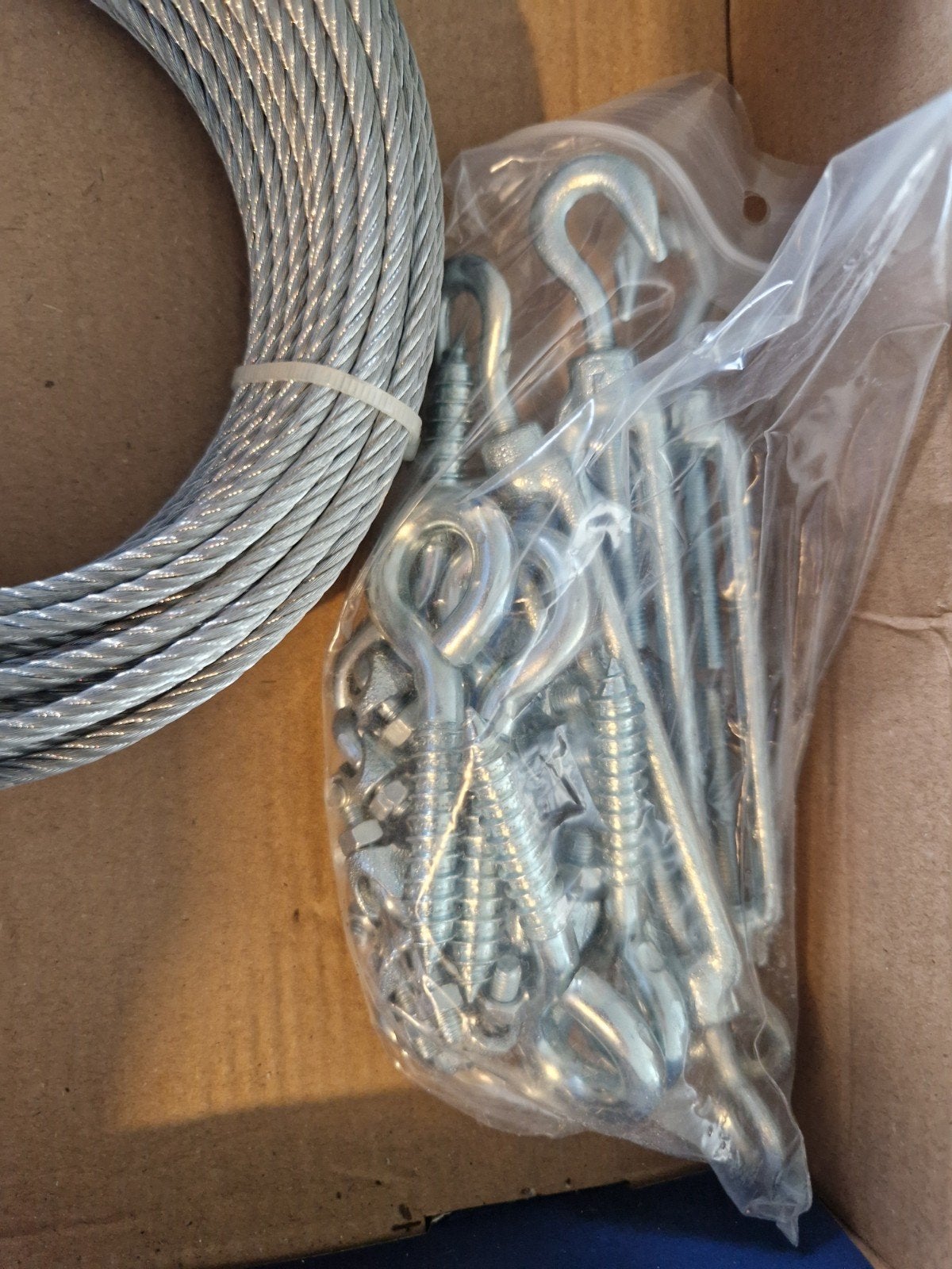 Staalkabel pakket leilinde NIEUW, 250 mm of meer, Overige typen, Ophalen of Verzenden, Zo goed als nieuw