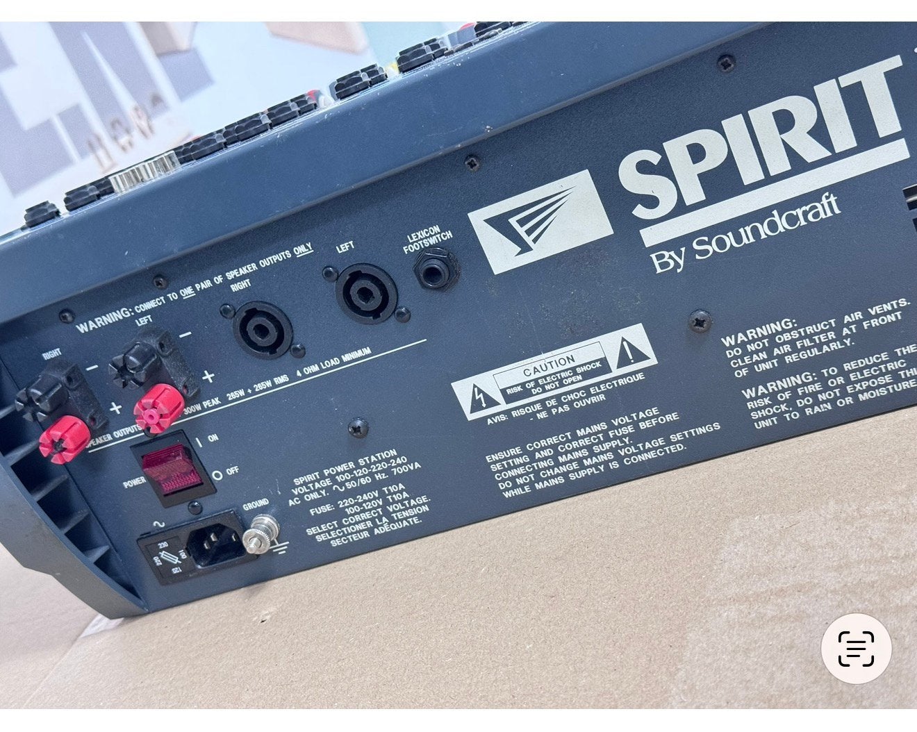Soundcraft Spirit PowerStation - Mengpaneel audio mixer, Muziek en Instrumenten, Mengpanelen, Ophalen of Verzenden, Zo goed als nieuw