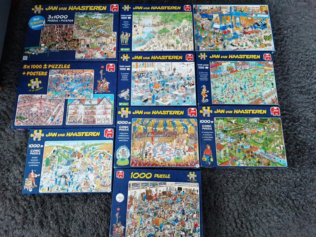 Diverse Jan van Haasteren puzzels 1000 stukjes te koop/ ruil, Ophalen of Verzenden, 500 t/m 1500 stukjes, Zo goed als nieuw