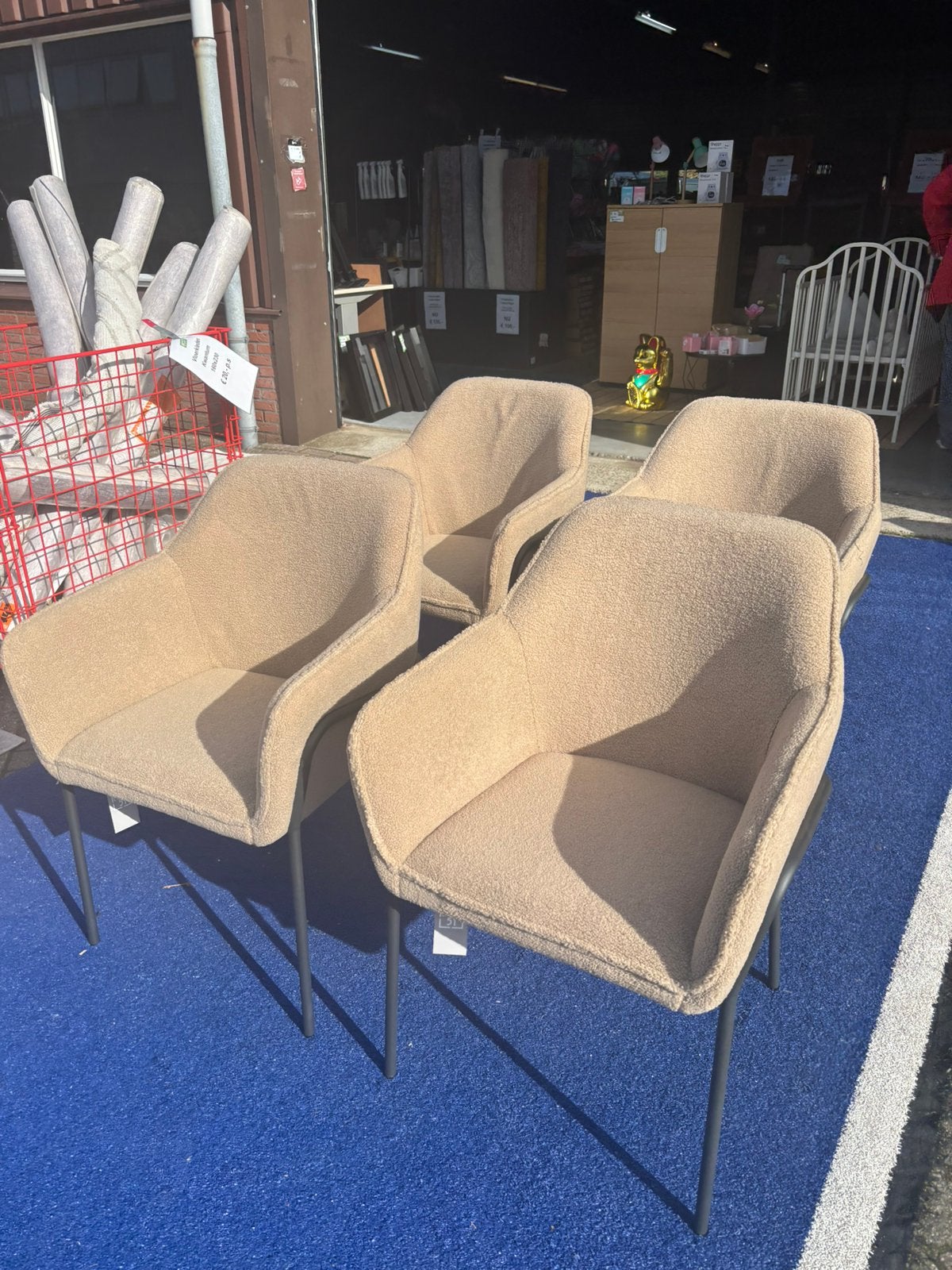 Dexter eetkamer stoel beige nieuw 4 stuks, Huis en Inrichting, Ophalen, Overige kleuren, Nieuw, Vier