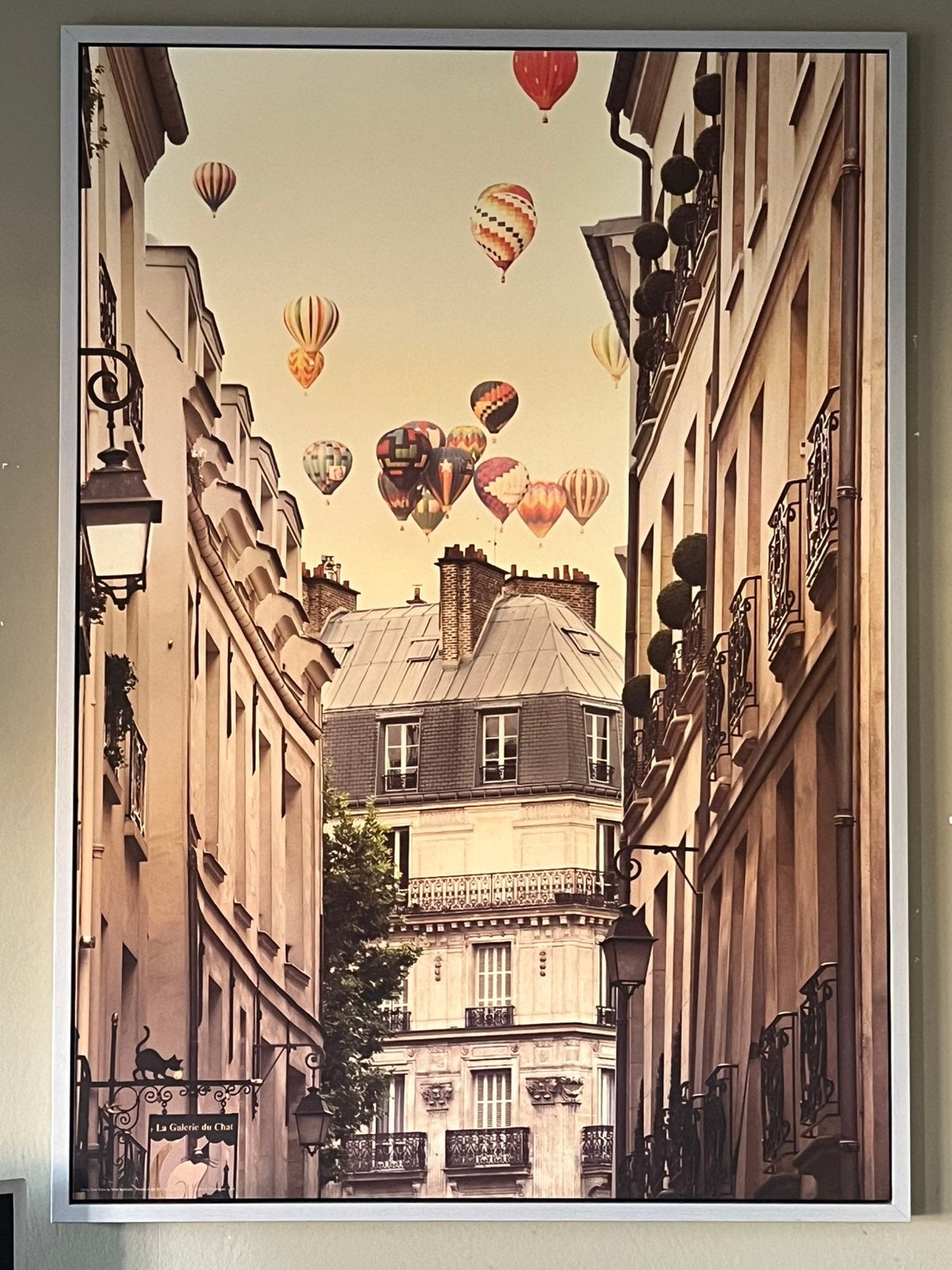 Foto schilderij luchtballonnen over Parijs IKEA, Ophalen, Ingelijst, Print, Landschap