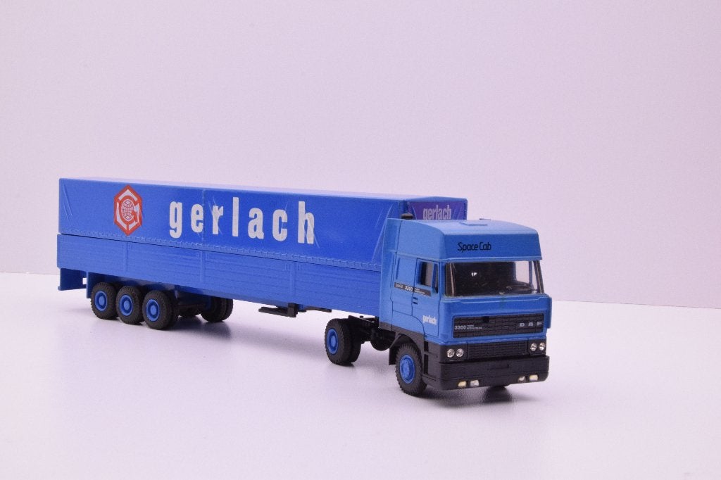 DAF 3300 spacecab  '' Gerlach transport ''  Lion car, Ophalen of Verzenden, Zo goed als nieuw, Bus of Vrachtwagen, Lion Toys