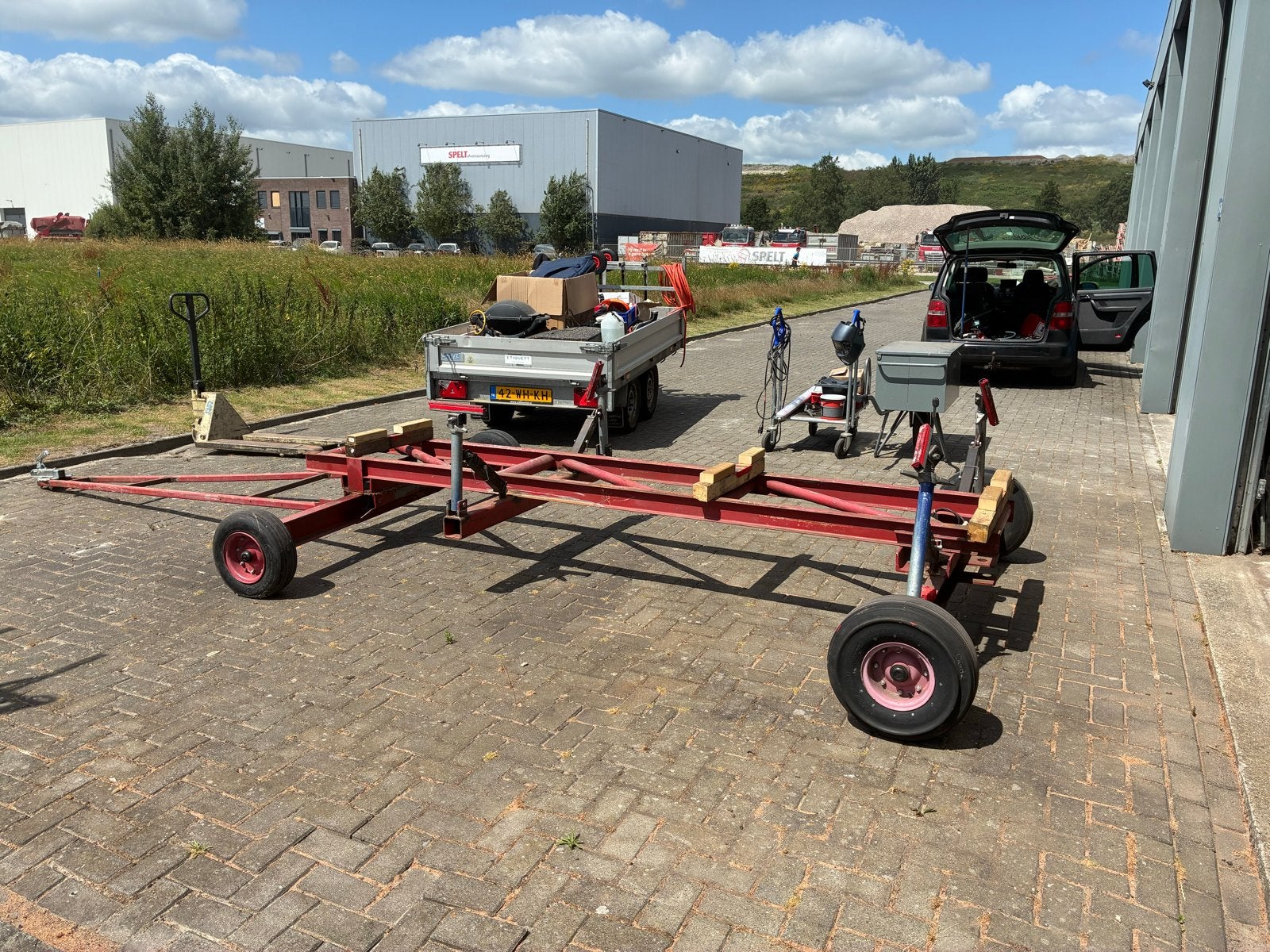 Robuuste boottrailer / bok voor transport en stalling, Ophalen of Verzenden, Gebruikt, Overige typen, Zeilboot of Motorboot