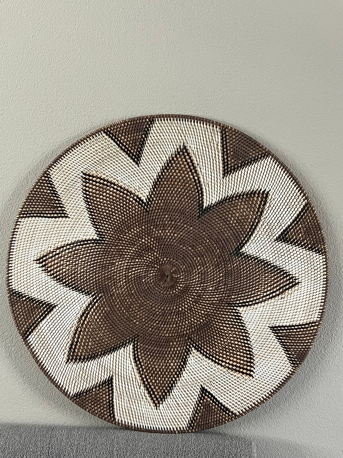 Handgemaakte rotan wanddecoratie D80cm, Ophalen, Boho, Nieuw, Wandbord of Wandpaneel