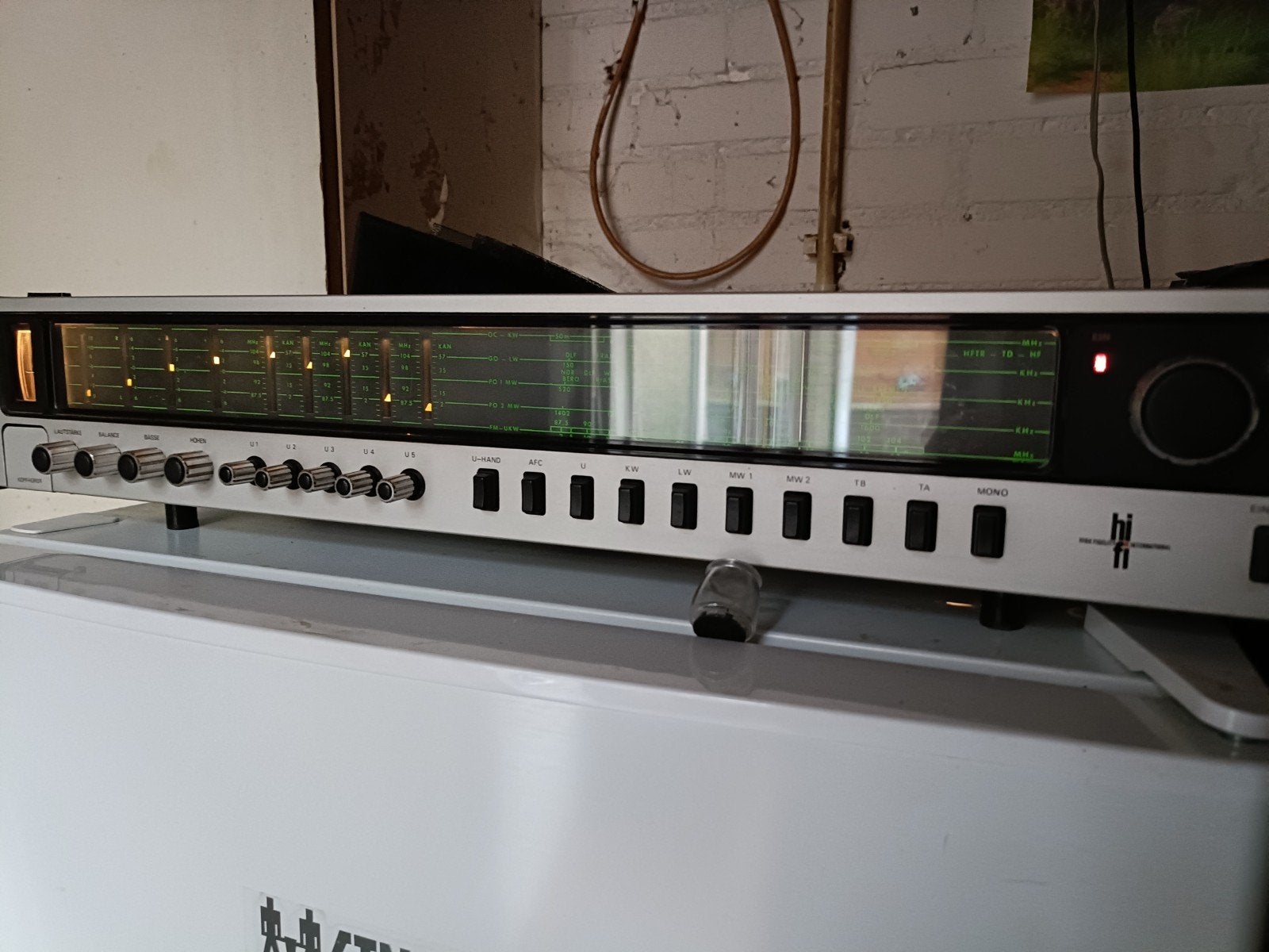 Philips 732 Vintage Stereo Receiver met Speakers, Ophalen, Philips, Gebruikt, Losse componenten