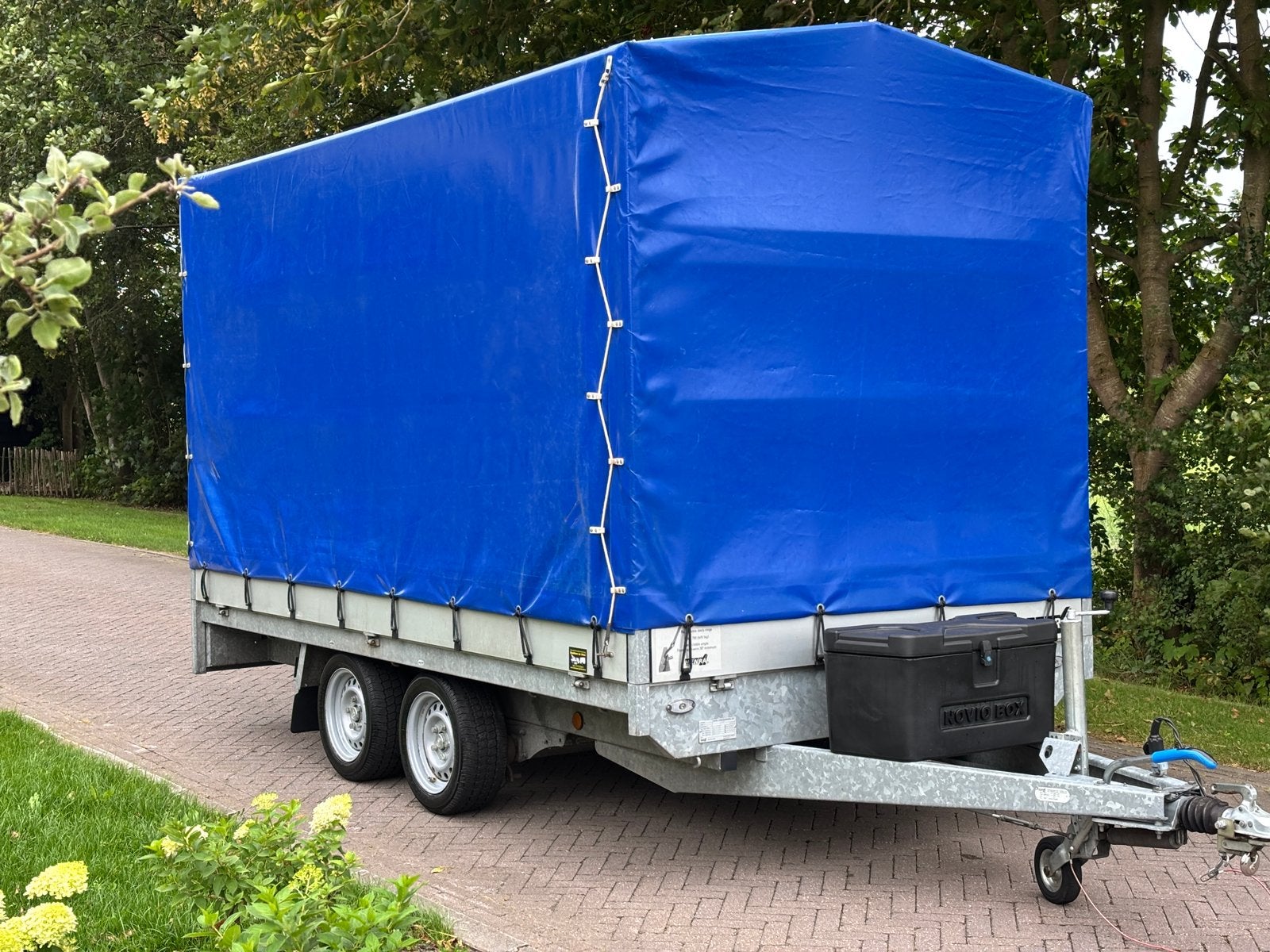 Henra plateauwagen 3.51 x 1.85 met huif, Ophalen, Gebruikt