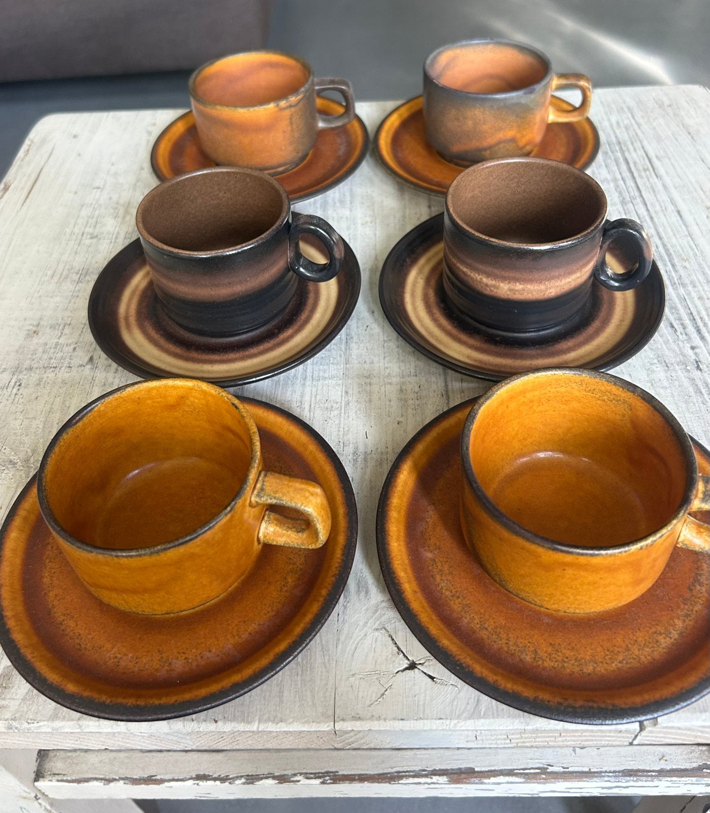 Koffiekopjes met schoteltjes, Ophalen of Verzenden, Zo goed als nieuw, Vintage, Kop(pen) en/of Schotel(s)