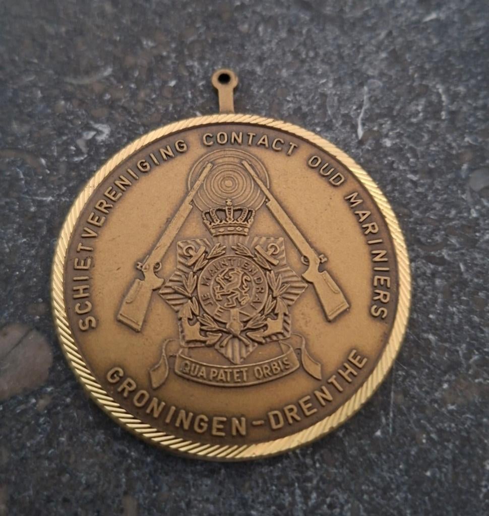 Schietvereniging Contact Oud Mariniers, Postzegels en Munten, Ophalen of Verzenden, Brons, Nederland