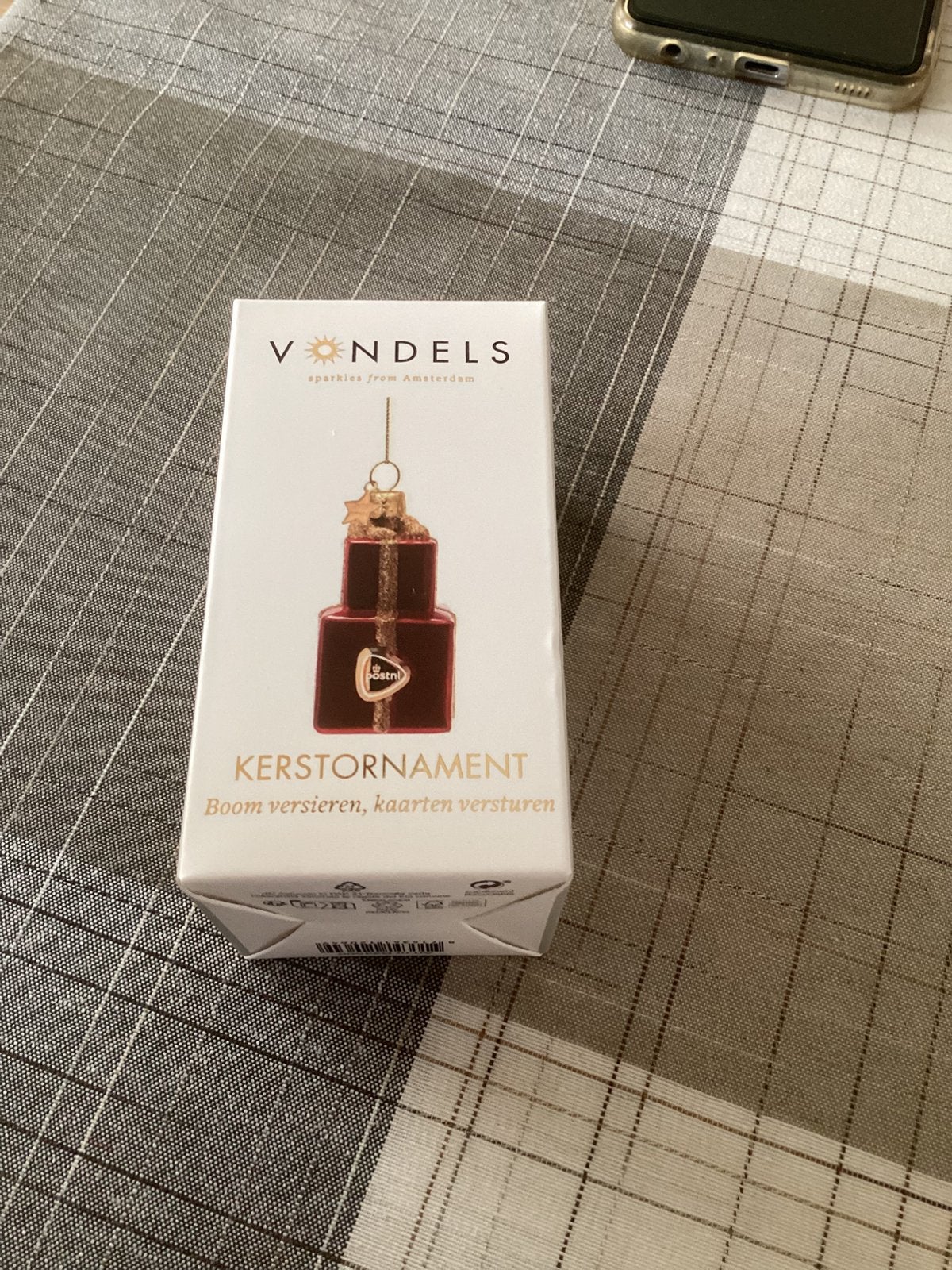 Vondels kerstornament - nieuw - cadeautjes - post nl -, Diversen, Ophalen of Verzenden, Nieuw