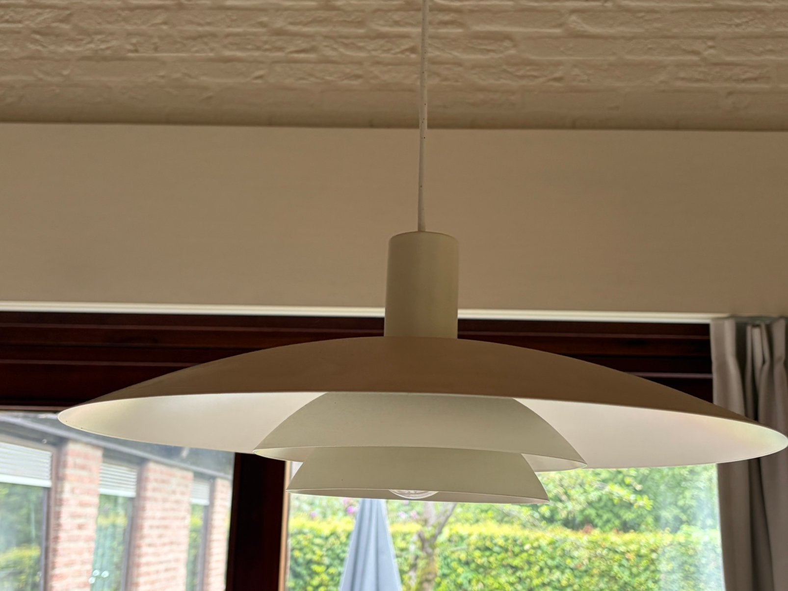Vintage Deense design hanglamp – Form-Light stijl – Ø 50 cm, Ophalen, Zo goed als nieuw, Metaal