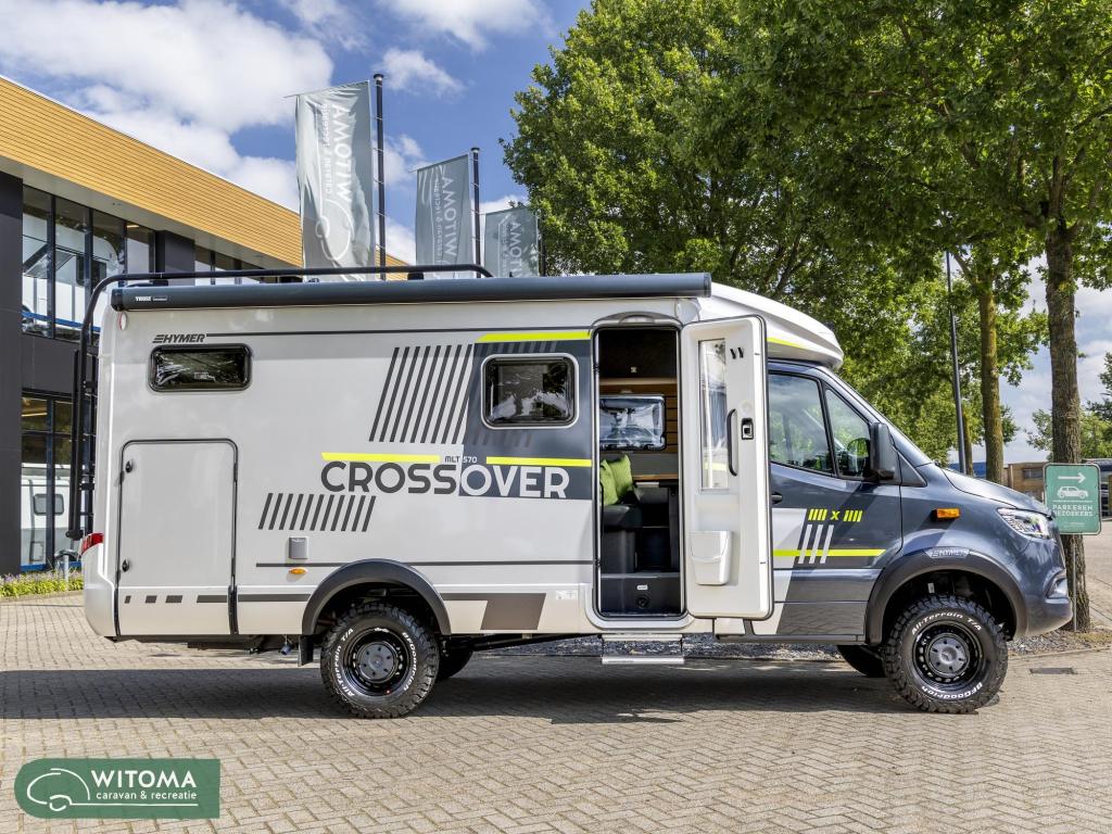 HYMER ML-T 570 CROSSOVER 4x4 DEMO AANBIEDING, Caravans en Kamperen, Campers, Automaat, Luifel, Standaard zit, Achteruitrijcamera