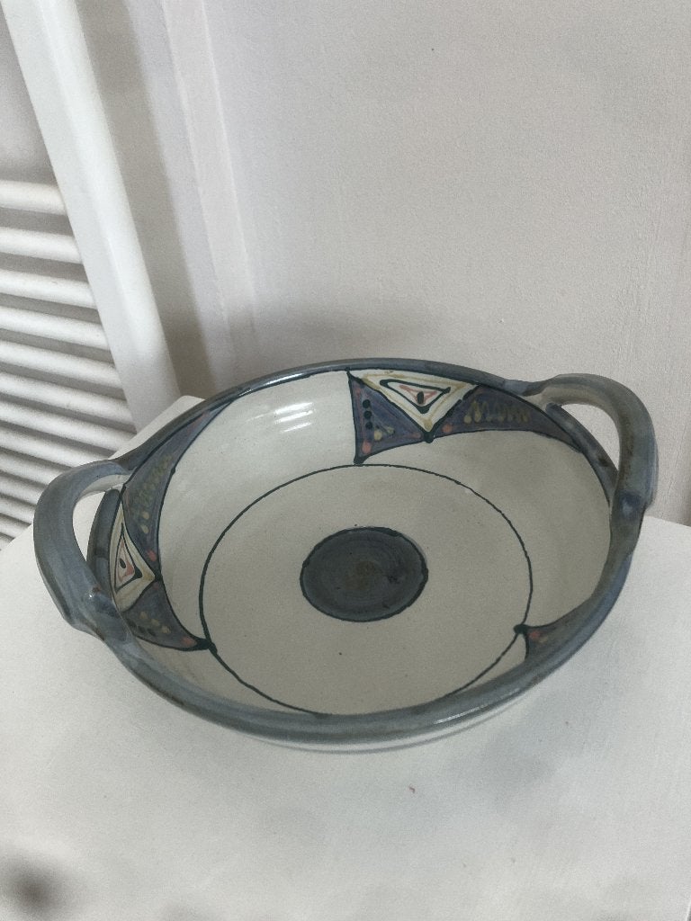 Leuke schaal met geometrische vormen, Ophalen of Verzenden, Overige stijlen, Aardewerk, Schaal of Schalen