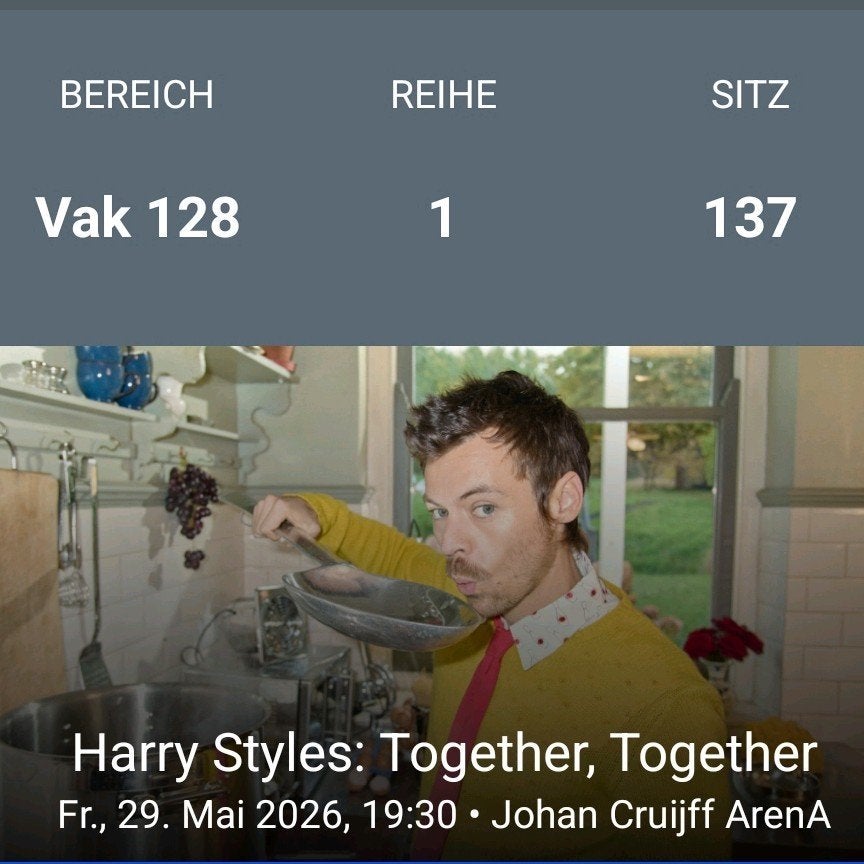 Harry Styles Ticket, Eén persoon
