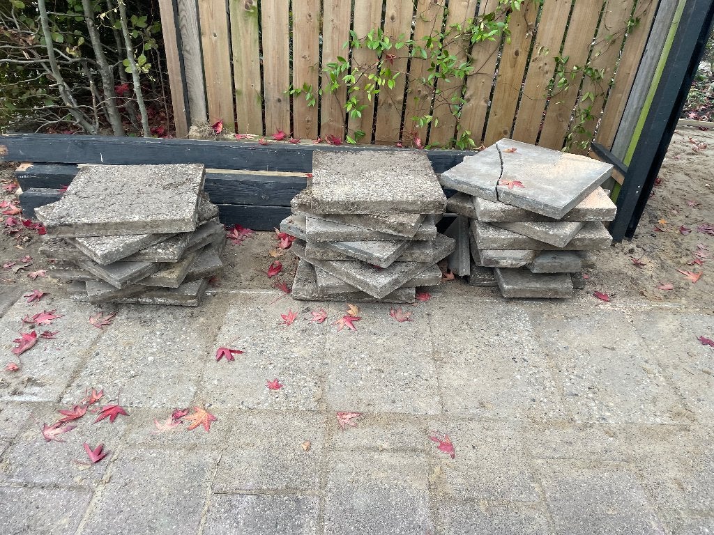 Grindtegels 20 stuks gratis, Ophalen, Gebruikt, 5 tot 10 m², Grind