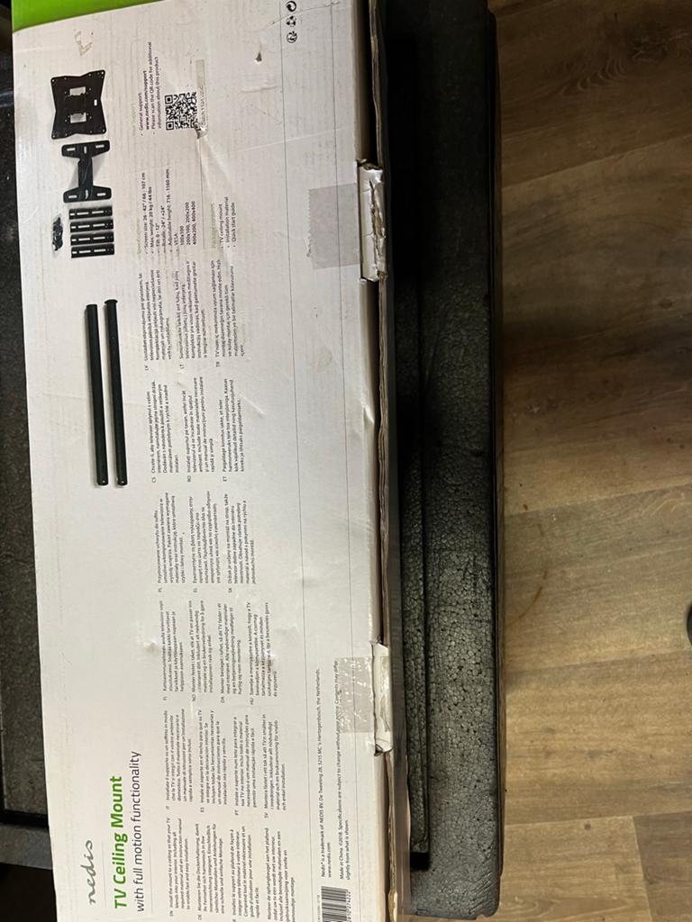 Nedis Draai- en Kantelbare TV-beugel - Max 20 kg, Ophalen, Nieuw