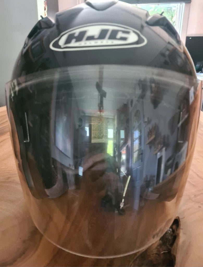 HJC motor jethelm met geintregeerde zonnenbril, Motoren, Overige merken, M, Ophalen of Verzenden, Integraalhelm
