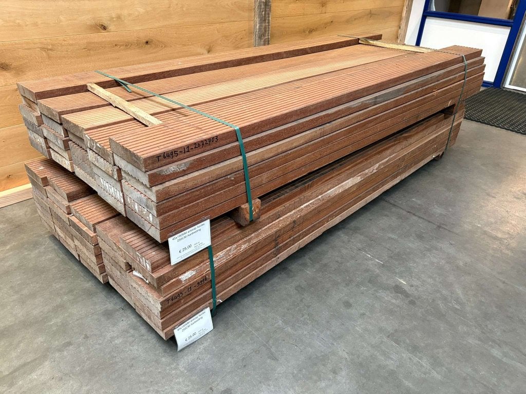 45x190 MM azobe brugdekplanken terrasplanken pak voordeel, Planken, Nieuw, Ophalen of Verzenden, Hardhout