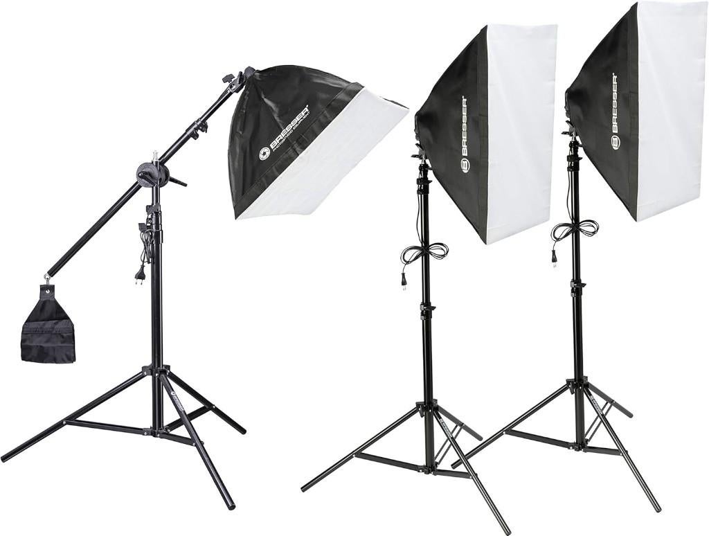 Bresser Fotostudio BR-2105 daglicht spiraal lampen, Ophalen of Verzenden, Zo goed als nieuw, Complete fotostudio