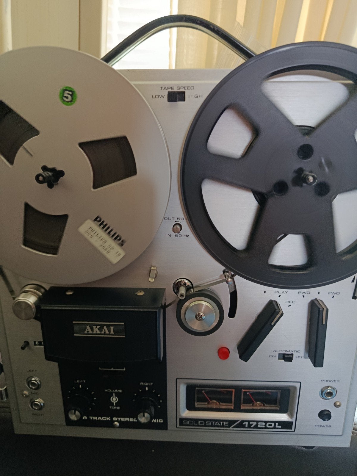 Akai bandrecorder 1720l met microfoons, Ophalen, Bandrecorder