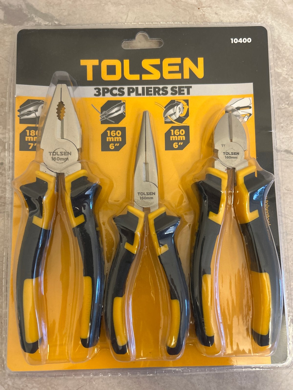 Tolsen 3-delige Tangenset - Nieuw in verpakking, Doe-het-zelf en Verbouw, Ophalen of Verzenden, Nieuw, Tang, Overige merken