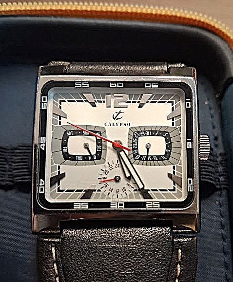 Vintage Horloge Calypso, Overige merken, Staal, Polshorloge, Ophalen of Verzenden