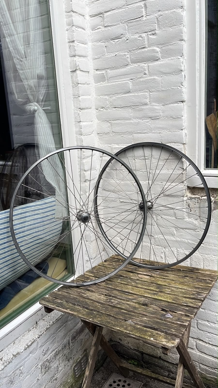 Vintage 1980s Wolber T430 wielen op Shimano 600 naven, Fietsen en Brommers, Wiel, Gebruikt, Ophalen of Verzenden, Aluminium