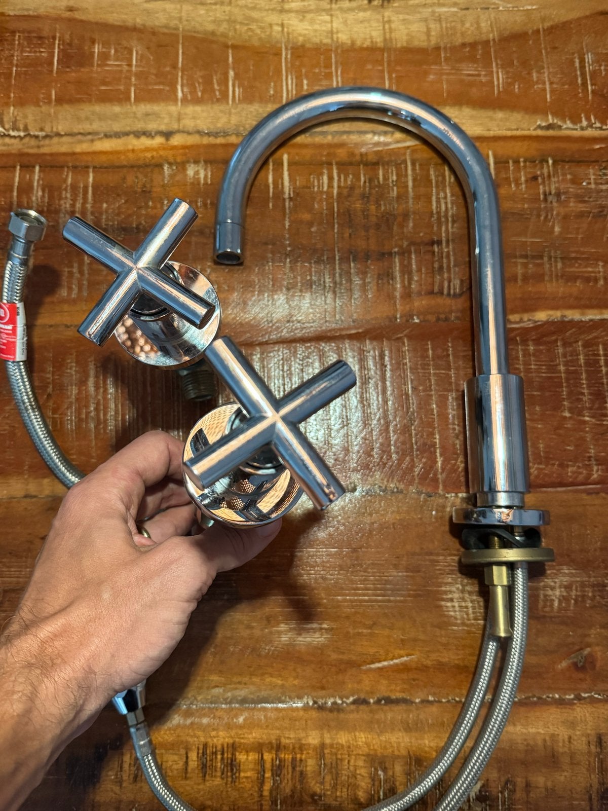 Dornbracht Kraan met Tara Grepen - 28cm hoog, Ophalen of Verzenden, Gebruikt, Chroom, Kraan