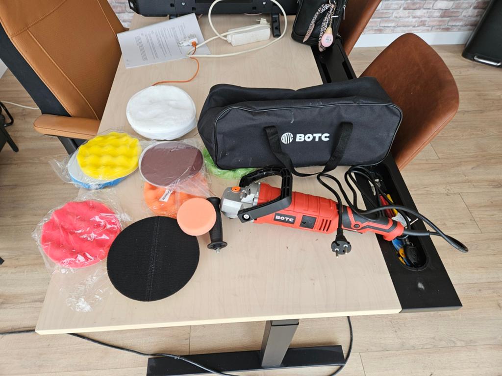 BOTC Polijstmachine 1500W met accessoires, Ophalen of Verzenden, Gebruikt