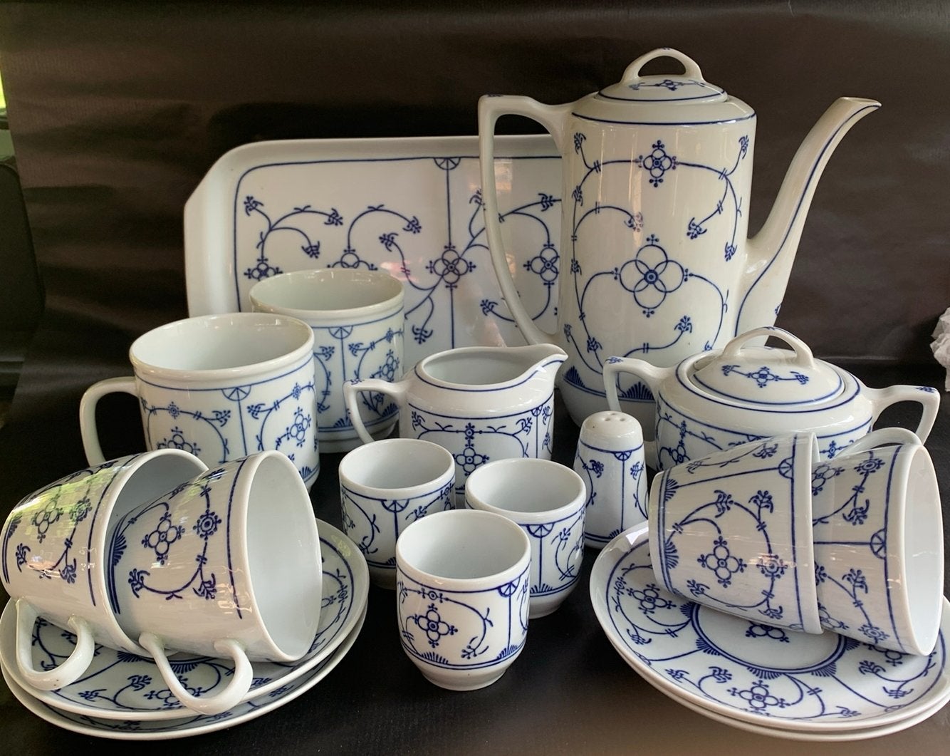 Prachtig Blau Saks porseleinen servies - 20-delig, Ophalen of Verzenden