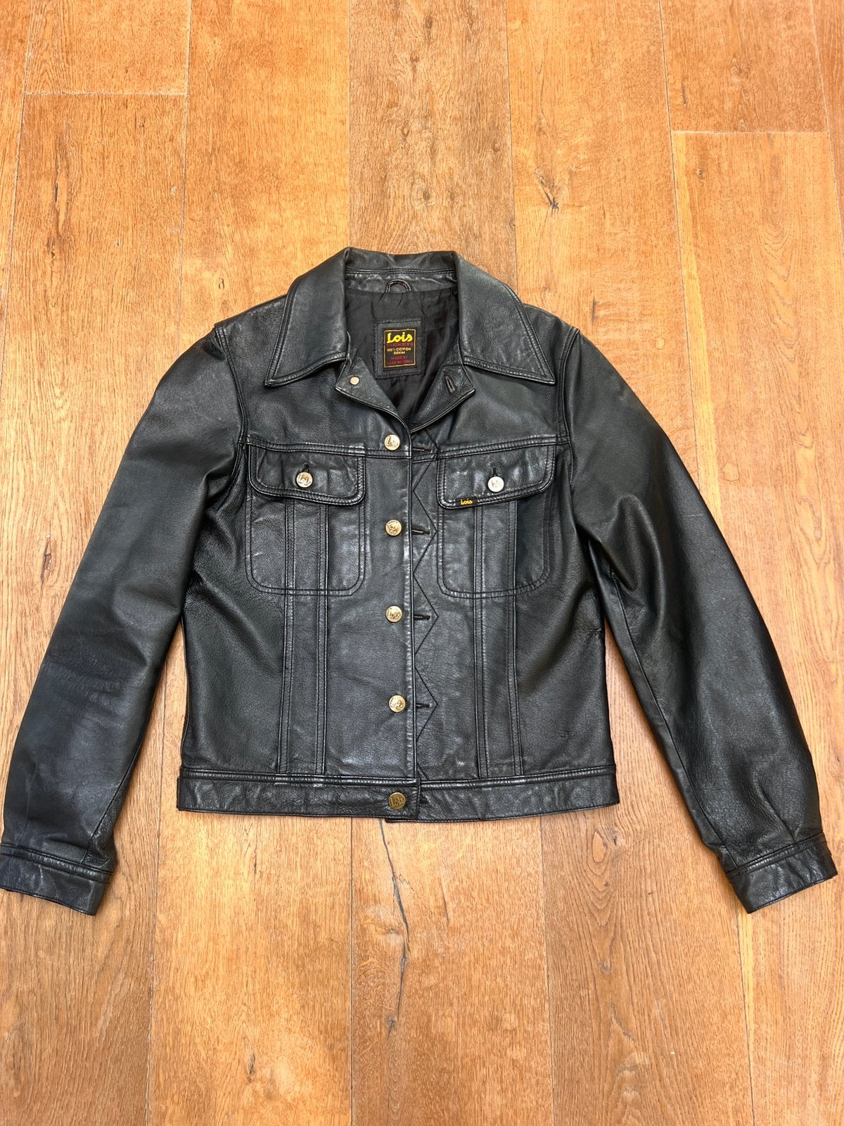 Lois Dames Trucker Spijkerjack Leer Zwart S, Ophalen of Verzenden, Zo goed als nieuw, Maat 36 (S), Zwart