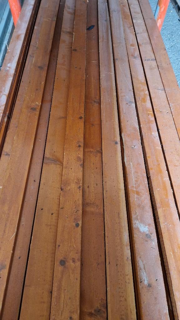 Vuren latten planken lambrisering ( 243 ), Doe-het-zelf en Verbouw, Hout en Planken, Ophalen, Minder dan 25 mm, Zo goed als nieuw