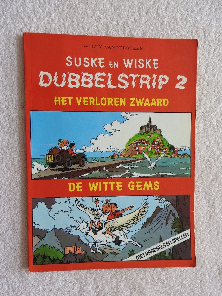 Suske en Wiske Dubbelstrip 2 - Verloren Zwaard & Witte Gems, Willy Vandersteen, Eén stripboek, Ophalen of Verzenden, Zo goed als nieuw